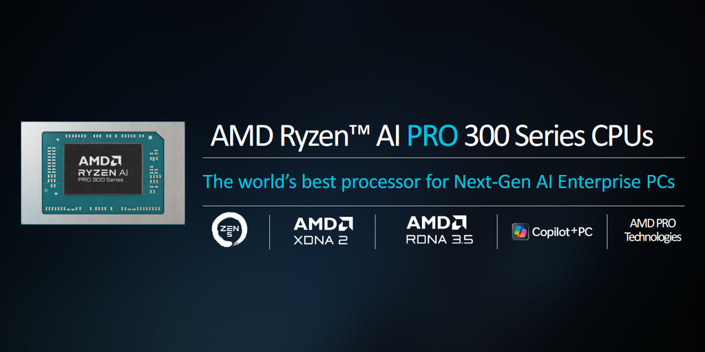 《锐龙AI PRO 300系列商用移动处理器亮相：AMD重新定义企业计算》