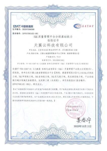 天翼云通过中国信通院SQL质量管理最高等级评测，破解企业数据库安全与运维困局-DOIT-数据产业媒体与服务平台