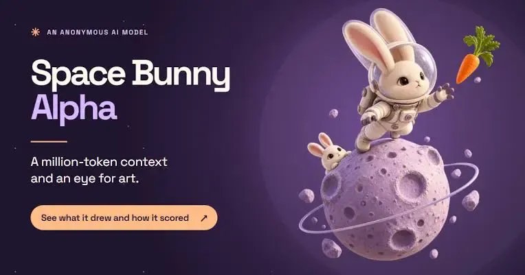 Space Bunny Alpha: 1M Context, Benchmarks & SVG Art