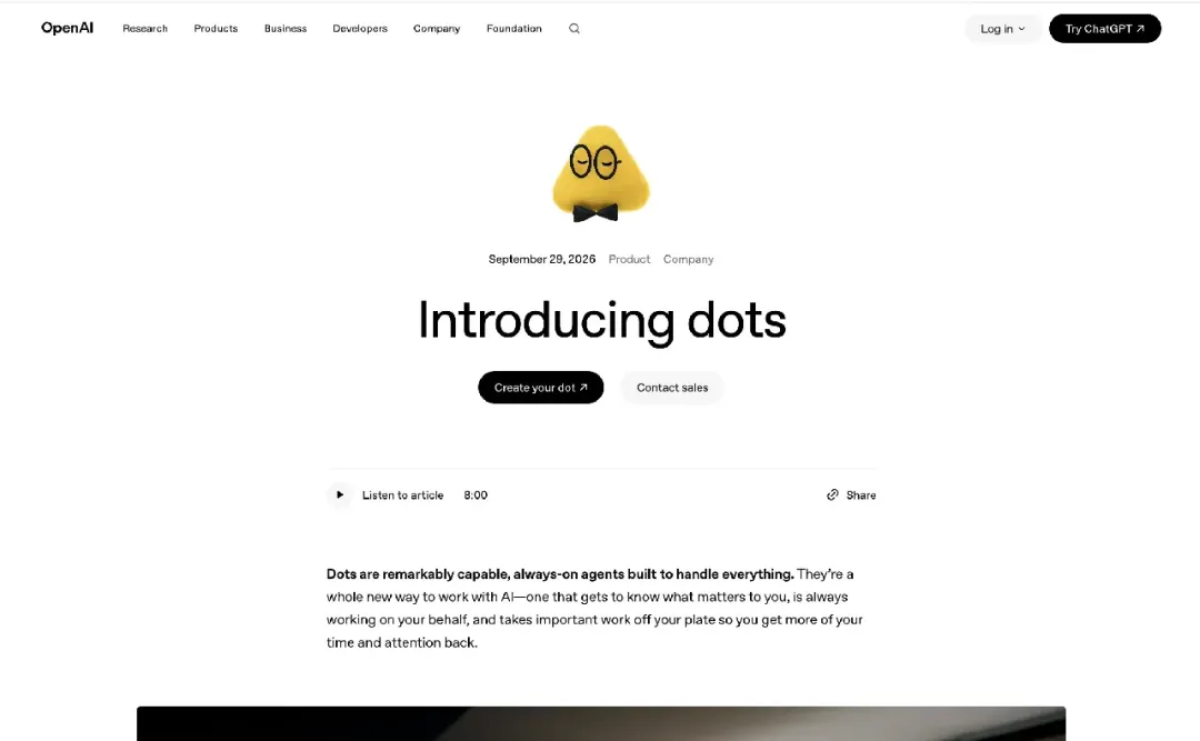 OpenAI Dots - AI Tool For Agents